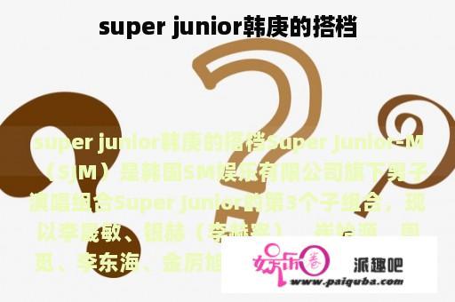 super junior韩庚的搭档