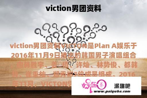 viction男团资料