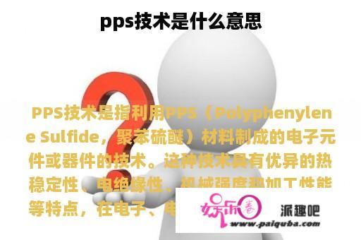 pps技术是什么意思