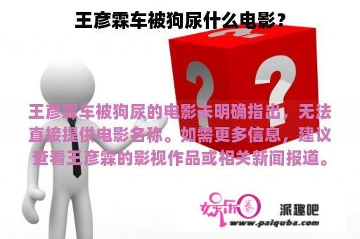 王彦霖车被狗尿什么电影？