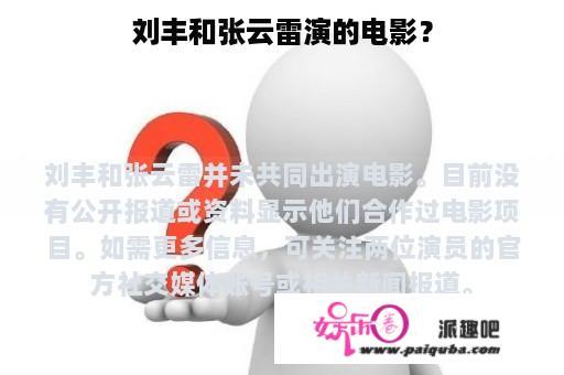 刘丰和张云雷演的电影？