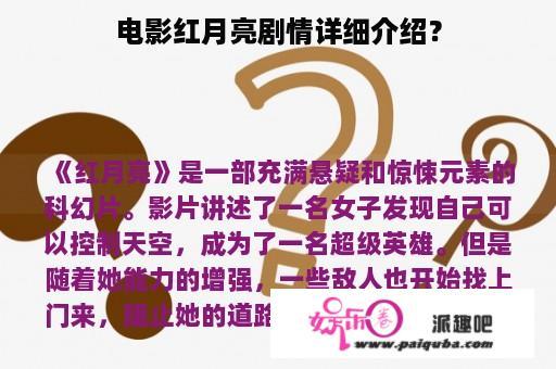 电影红月亮剧情详细介绍？