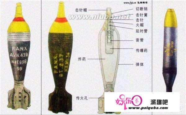 迫击炮和榴弹炮的炮弹能否通用，内部结构有什么区别？