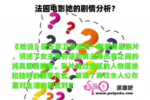 法国电影她的剧情分析？