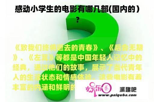 感动小学生的电影有哪几部(国内的）？