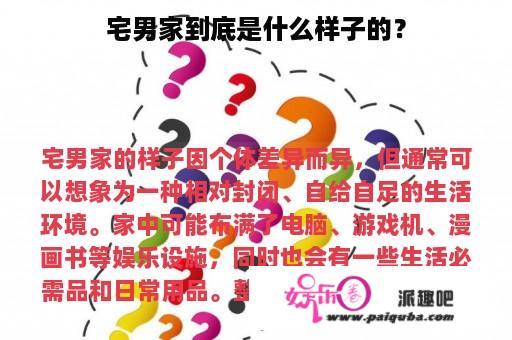 宅男家到底是什么样子的？